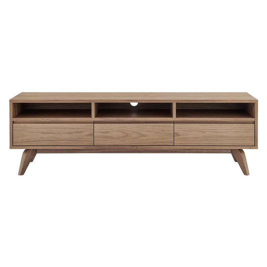 Euro Style - Lawrence 63in Media Stand in American Walnut - 38930-WAL veiw 1