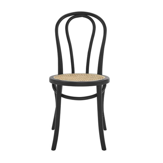 Euro Style - Marko Side Chair in Matte Black with Natural Seat (Set of 2) - 39116MTBLK veiw 1