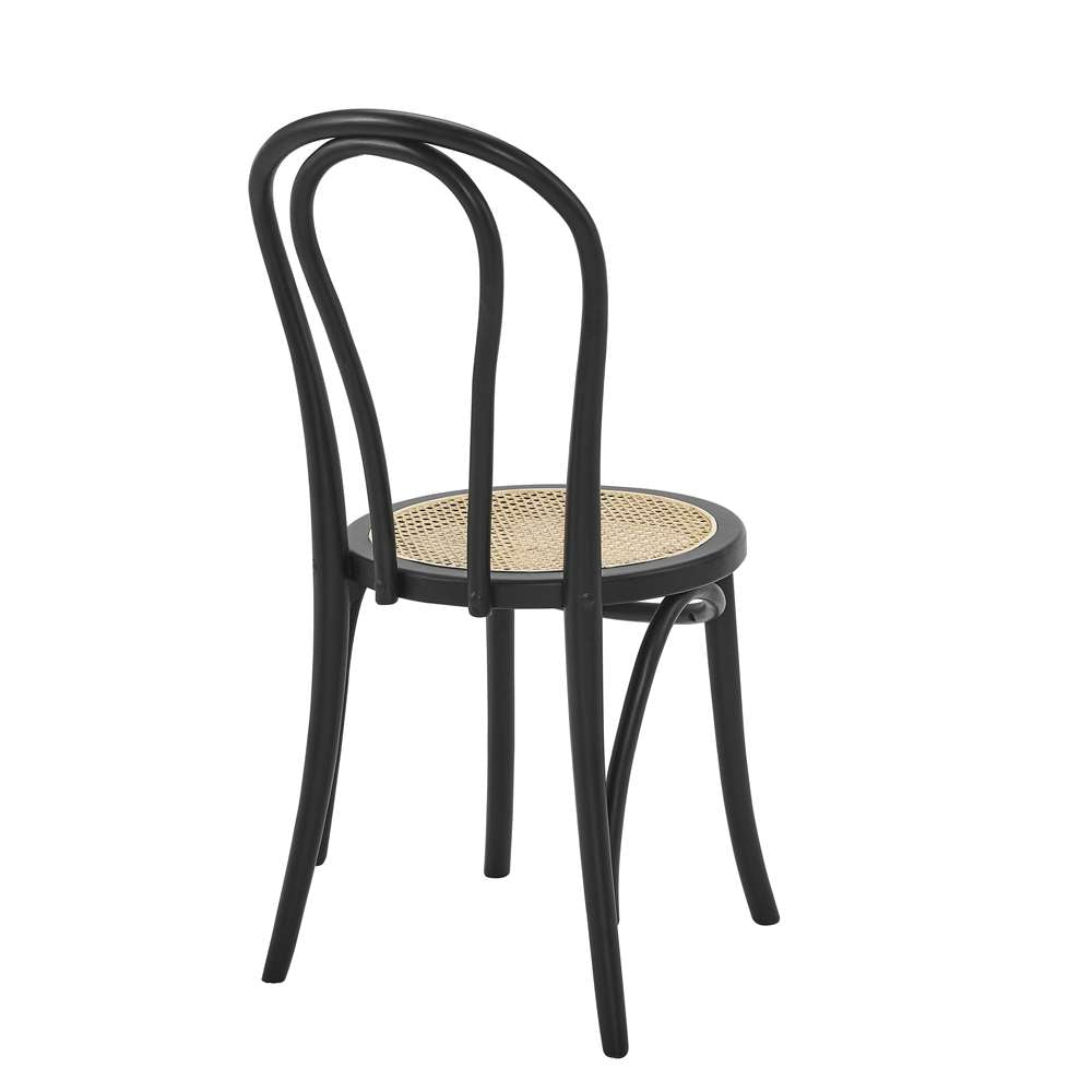 Euro Style - Marko Side Chair in Matte Black with Natural Seat (Set of 2) - 39116MTBLK veiw 4