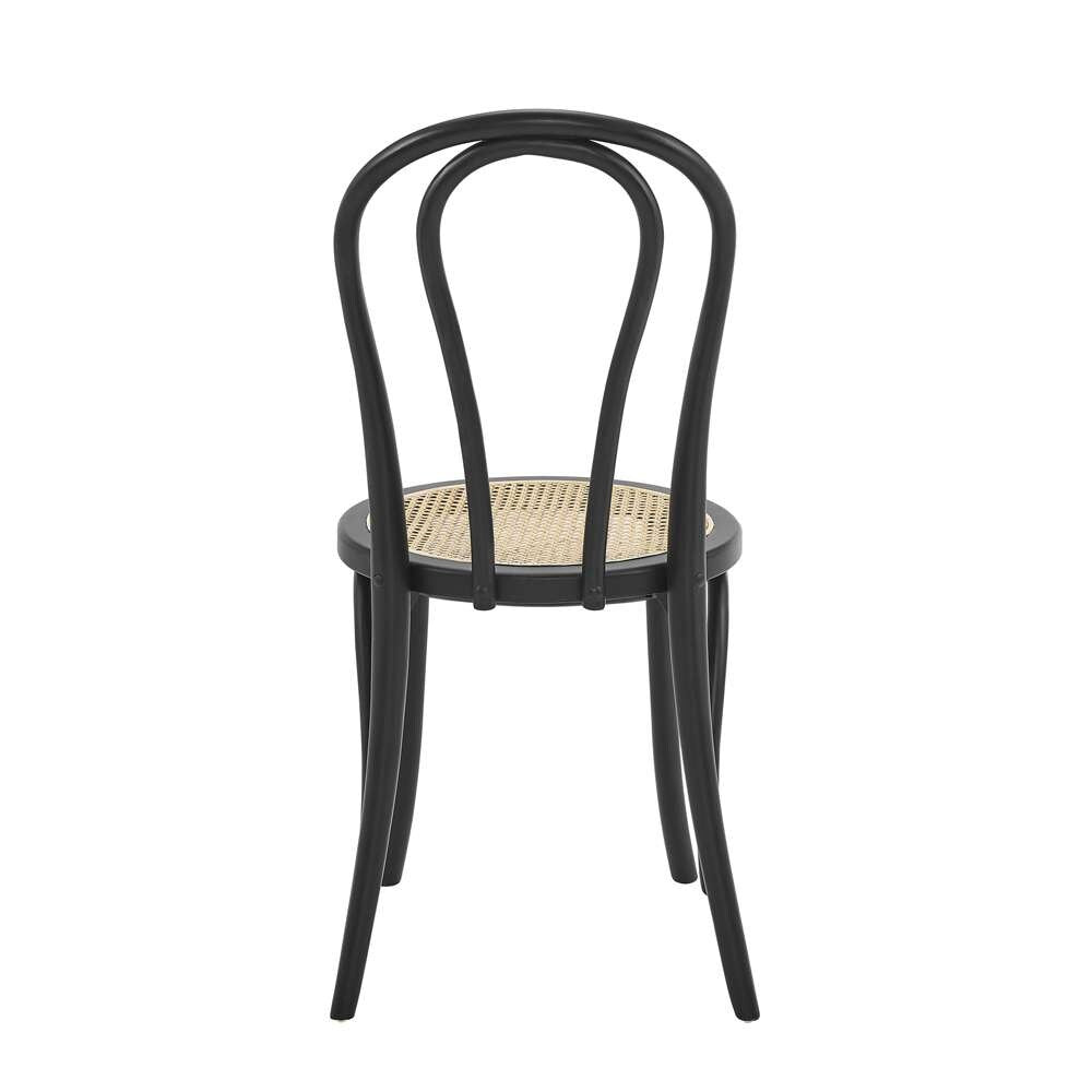 Euro Style - Marko Side Chair in Matte Black with Natural Seat (Set of 2) - 39116MTBLK veiw 5