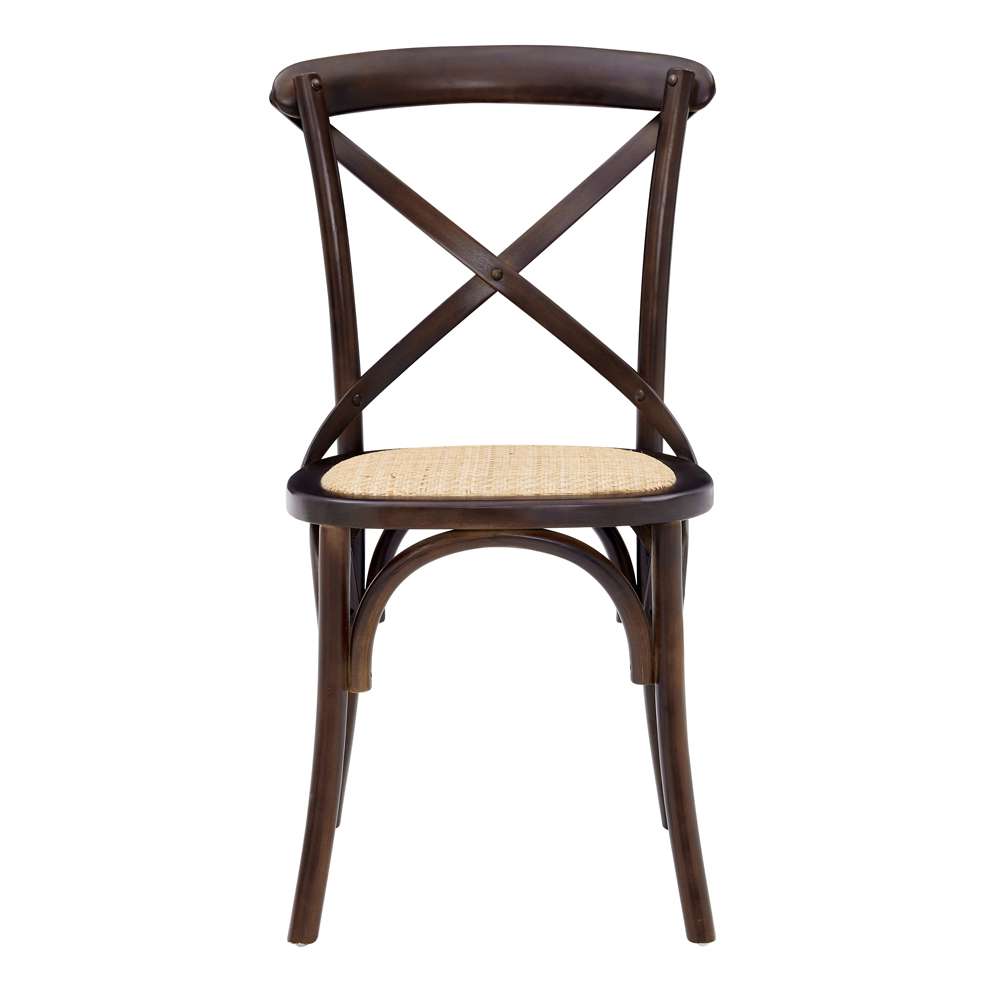 Euro Style - Neyo Side Chair in Walnut with Natural Rattan Seat (Set of 2) - 08198WAL veiw 1