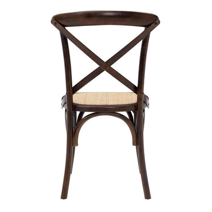 Euro Style - Neyo Side Chair in Walnut with Natural Rattan Seat (Set of 2) - 08198WAL veiw 5