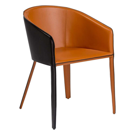 Euro Style - Pallas Armchair In Cognac and Black - 38884COG veiw 2