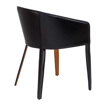 Euro Style - Pallas Armchair In Cognac and Black - 38884COG veiw 4