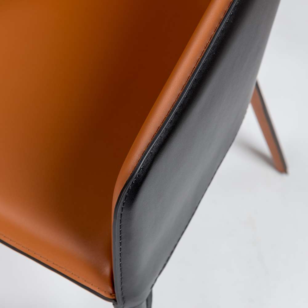 Euro Style - Pallas Armchair In Cognac and Black - 38884COG veiw 6