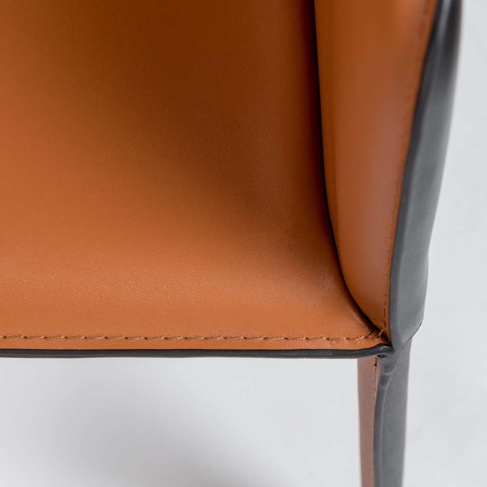 Euro Style - Pallas Armchair In Cognac and Black - 38884COG veiw 8