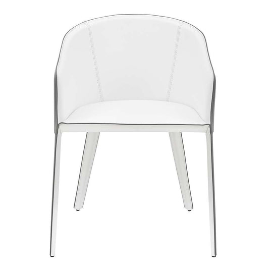 Euro Style - Pallas Armchair In White and Gray - 38884-WHT veiw 1