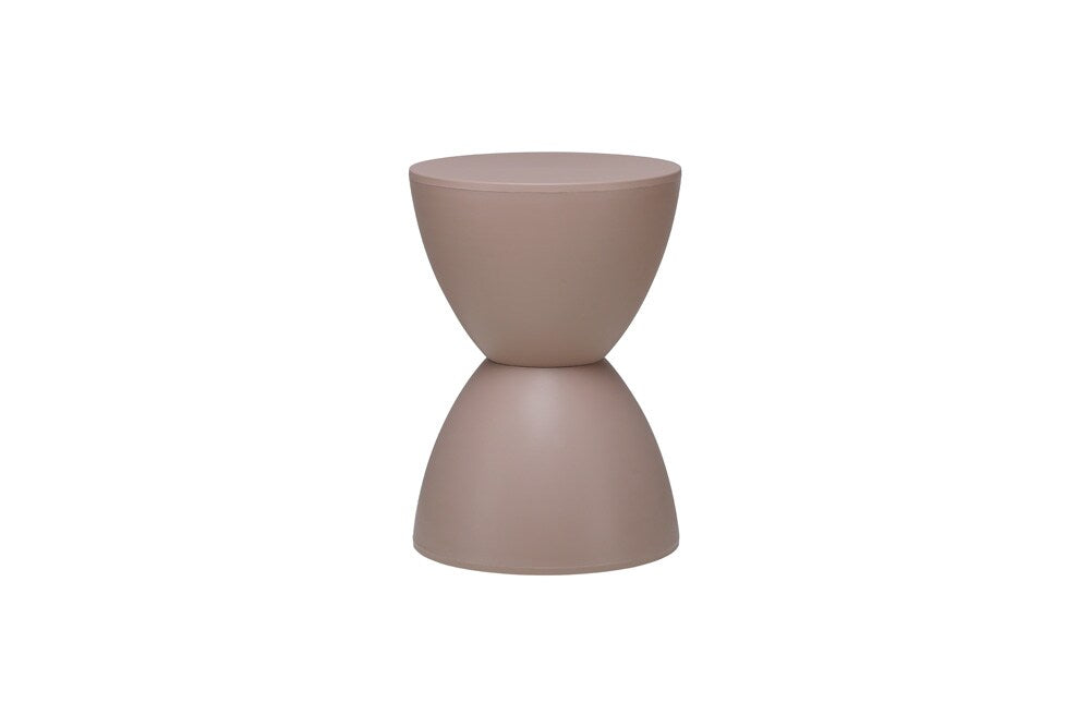 Euro Style - Sallie 16.5inH Plastic Indoor/Outdoor Stool, Taupe - 90101TPE veiw 1