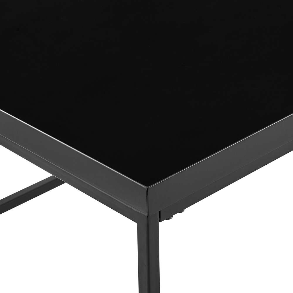 Euro Style - Teresa Square Coffee Table in High Gloss Black with Matte Black Base - 09921BLK veiw 4