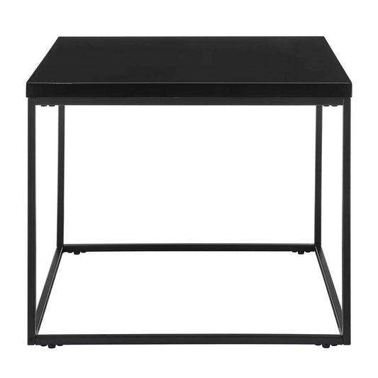 Euro Style - Teresa Side Table in High Gloss Black with Matte Black Base - 09901BLK veiw 1