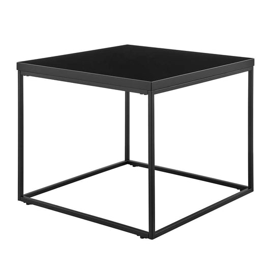 Euro Style - Teresa Side Table in High Gloss Black with Matte Black Base - 09901BLK veiw 2