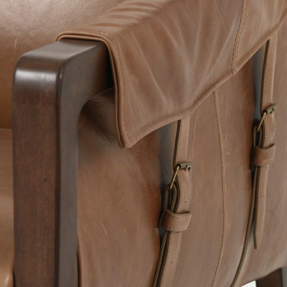 Four Hands - Bauer Leather Chair - Warm Taupe Dakota - 105572-007 veiw 2
