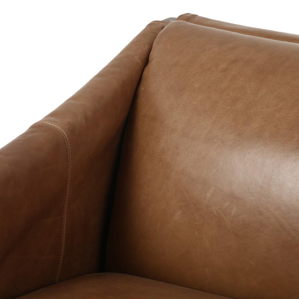 Four Hands - Bauer Leather Chair - Warm Taupe Dakota - 105572-007 veiw 4