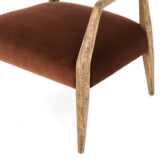 Four Hands - Tyler Arm Chair - Burnt Auburn Velvet - CABT-42A-358 veiw 2