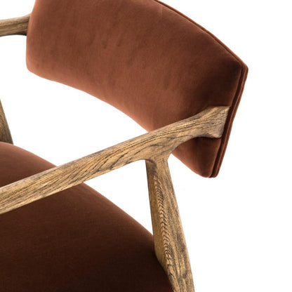 Four Hands - Tyler Arm Chair - Burnt Auburn Velvet - CABT-42A-358 veiw 3