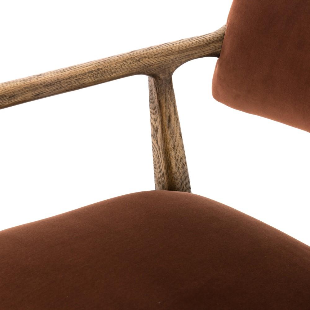 Four Hands - Tyler Arm Chair - Burnt Auburn Velvet - CABT-42A-358 veiw 4