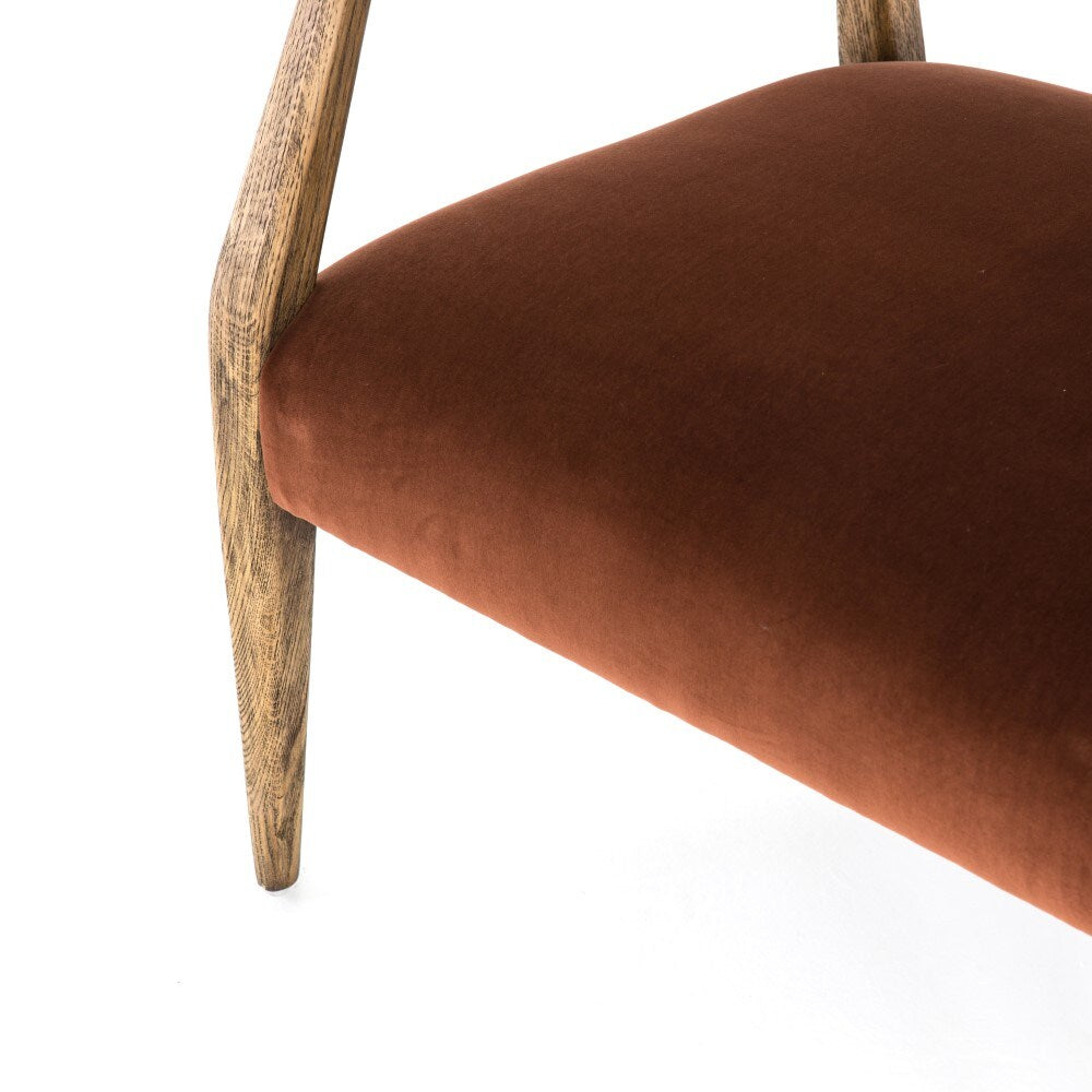 Four Hands - Tyler Arm Chair - Burnt Auburn Velvet - CABT-42A-358 veiw 5