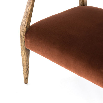 Four Hands - Tyler Arm Chair - Burnt Auburn Velvet - CABT-42A-358 veiw 5