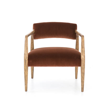 Four Hands - Tyler Arm Chair - Burnt Auburn Velvet - CABT-42A-358 veiw 6