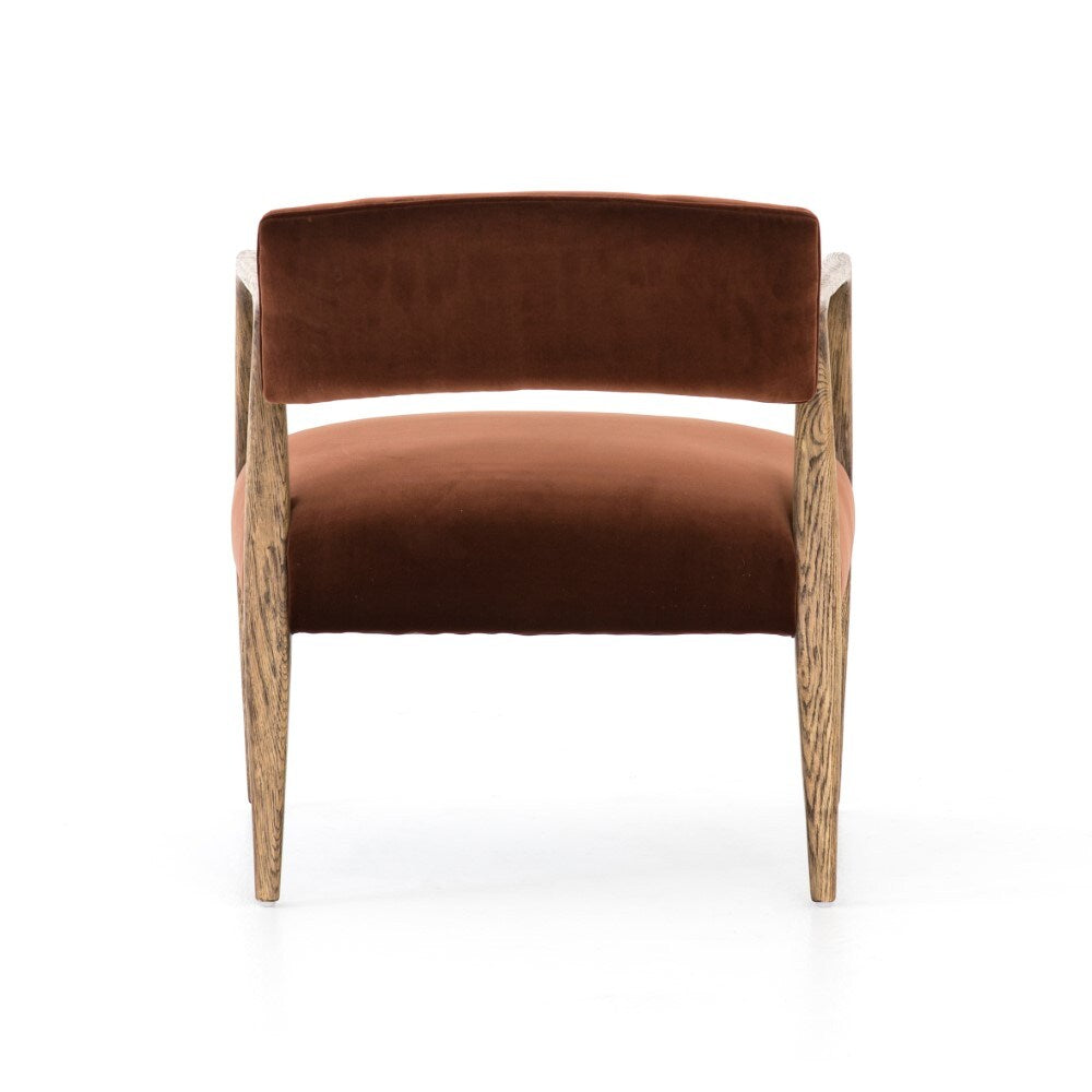 Four Hands - Tyler Arm Chair - Burnt Auburn Velvet - CABT-42A-358 veiw 7