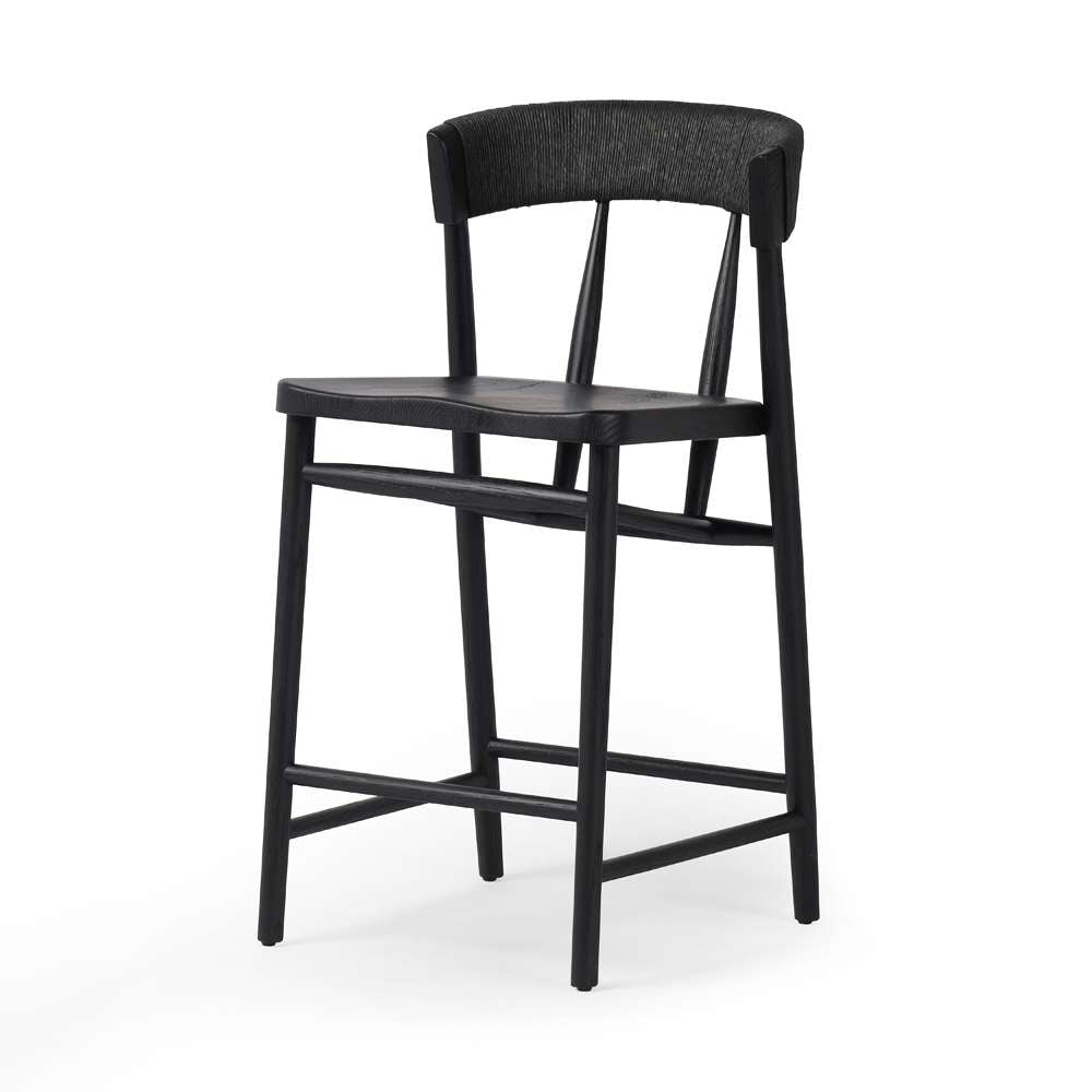 Four Hands - Allston - Buxton Stool-Black Oak-Counter - 232982-010 veiw 1