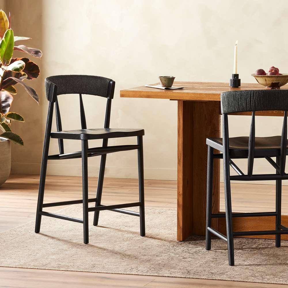 Four Hands - Allston - Buxton Stool-Black Oak-Counter - 232982-010 veiw 6