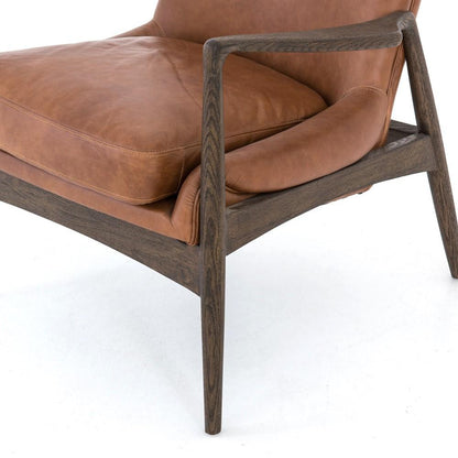 Four Hands - Braden Leather Chair - Brandy - 105660-019 veiw 3