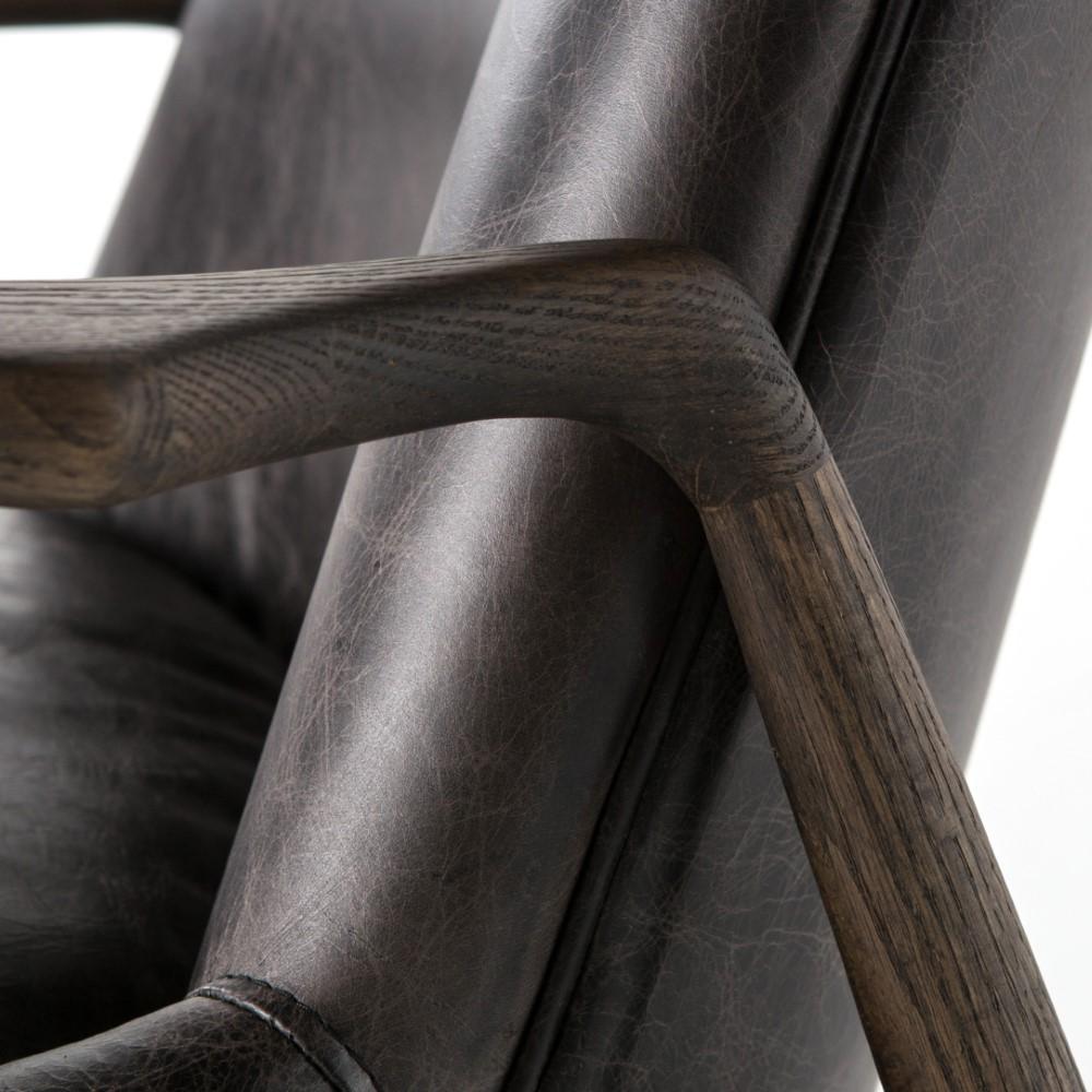 Four Hands - Braden Leather Chair - Durango Smoke - 105660-024 veiw 4