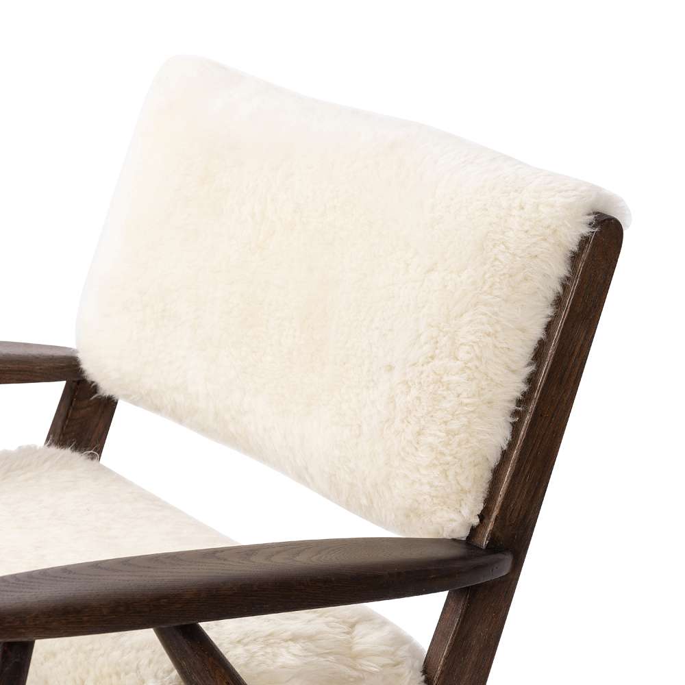 Four Hands - Ashford - Papile Chair-Cream Shearling - 235211-002 veiw 6