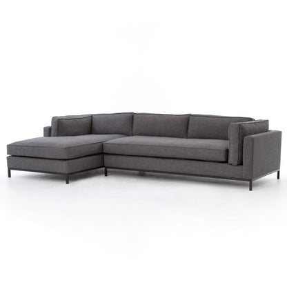 Four Hands - Grammercy 2 Pc Sectional Laf Chaise - Matte Black - UATR-001-BCH veiw 1