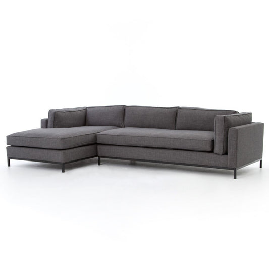 Four Hands - Grammercy 2 Pc Sectional Laf Chaise - Matte Black - UATR-001-BCH veiw 1