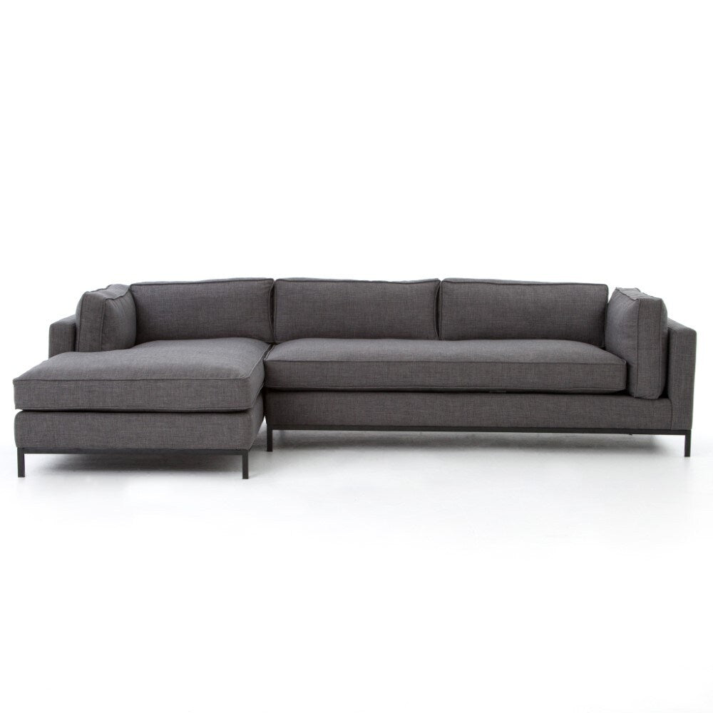 Four Hands - Grammercy 2 Pc Sectional Laf Chaise - Matte Black - UATR-001-BCH veiw 5