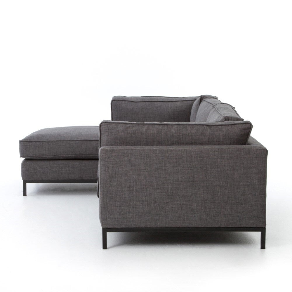 Four Hands - Grammercy 2 Pc Sectional Laf Chaise - Matte Black - UATR-001-BCH veiw 7