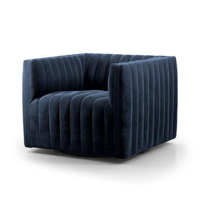 Four Hands - Augustine Swivel Chair - Sapphire Navy - 105768-008 veiw 1