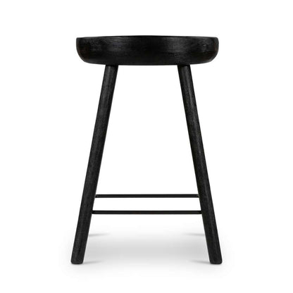 Four Hands - Barrett Stool - Matte Black Parawd - Counter - 107660-007 veiw 2
