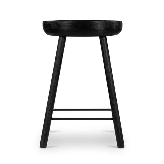 Four Hands - Barrett Stool - Matte Black Parawd - Counter - 107660-007 veiw 2