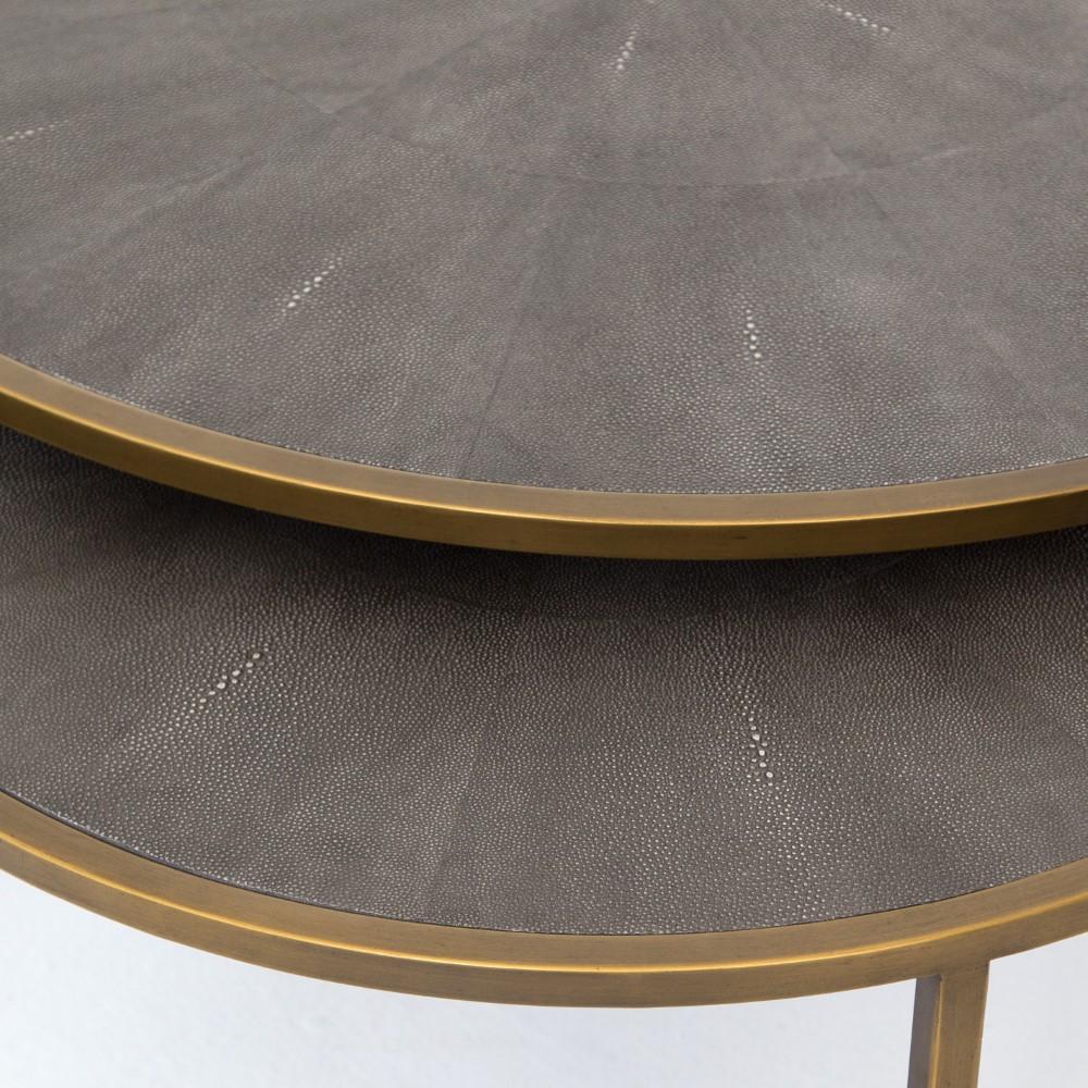 Four Hands - Shagreen Nesting Coffee Table - Brass - VBEN-018 veiw 4