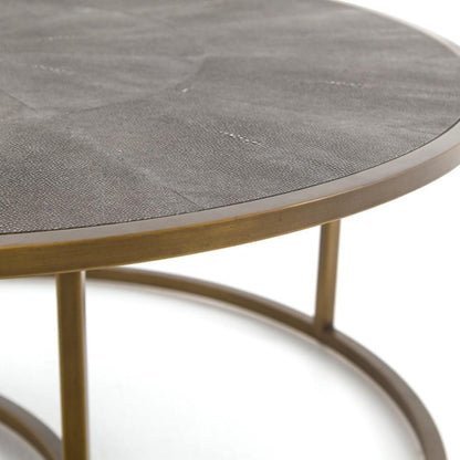 Four Hands - Shagreen Nesting Coffee Table - Brass - VBEN-018 veiw 7