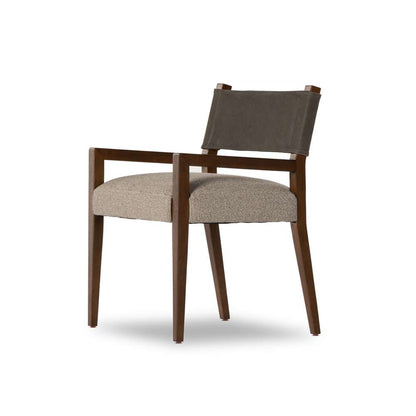 Four Hands - Berman - Ferris Dining Armchair-Nubuck Charcoal - 236325-001 veiw 1