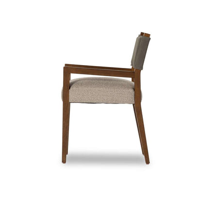 Four Hands - Berman - Ferris Dining Armchair-Nubuck Charcoal - 236325-001 veiw 5