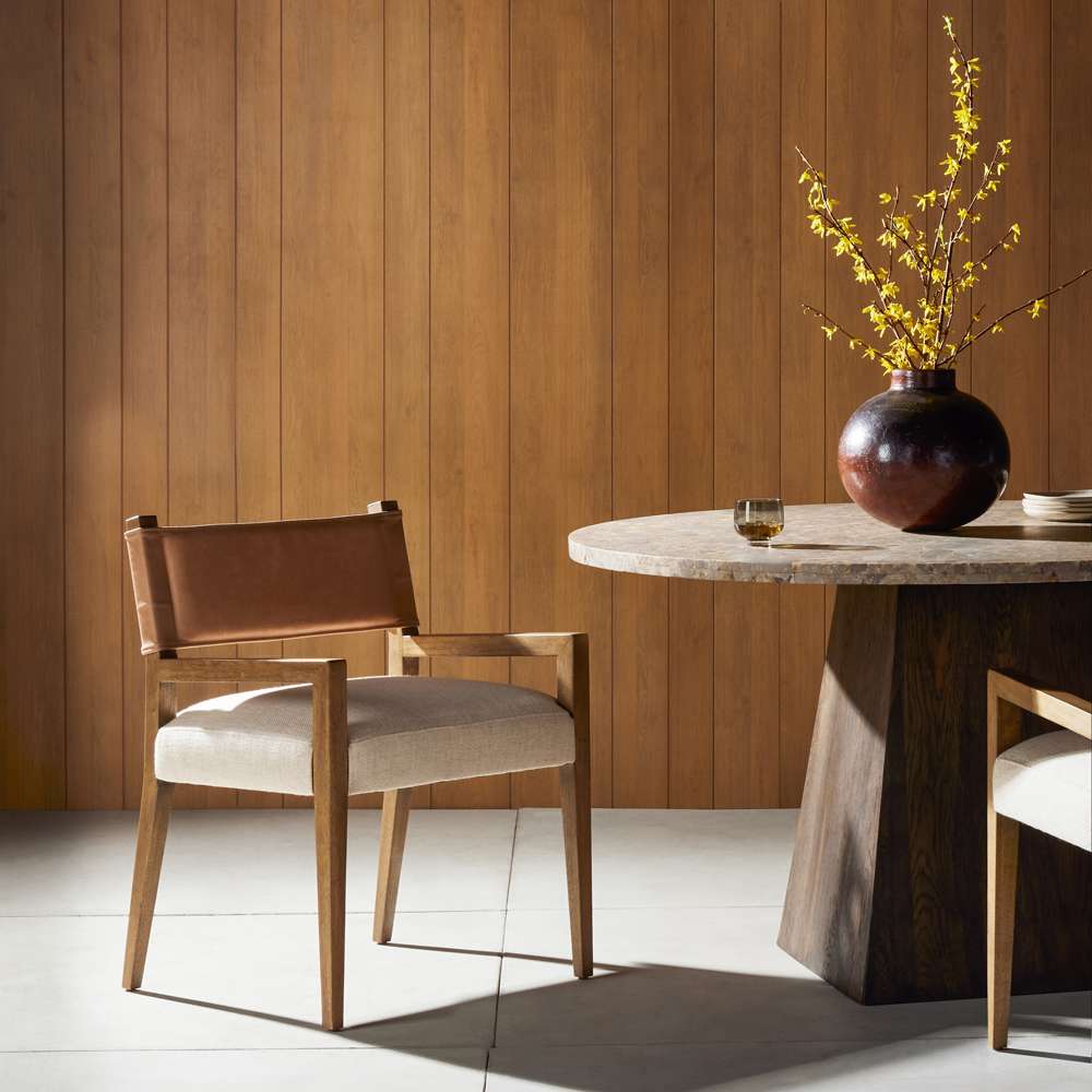 Four Hands - Berman - Ferris Dining Armchair-Winchester Beige - 236325-002 veiw 2