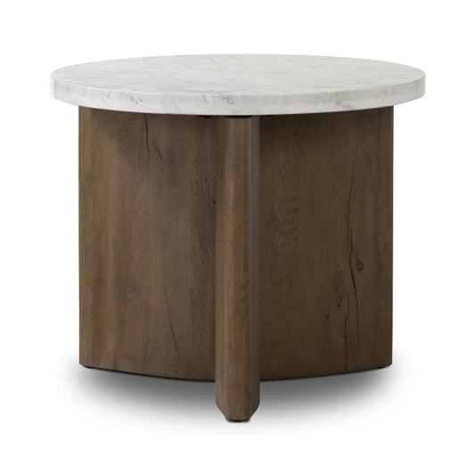 Four Hands - Bina - Toli End Table-Italian White Marble - 228128-009 veiw 1