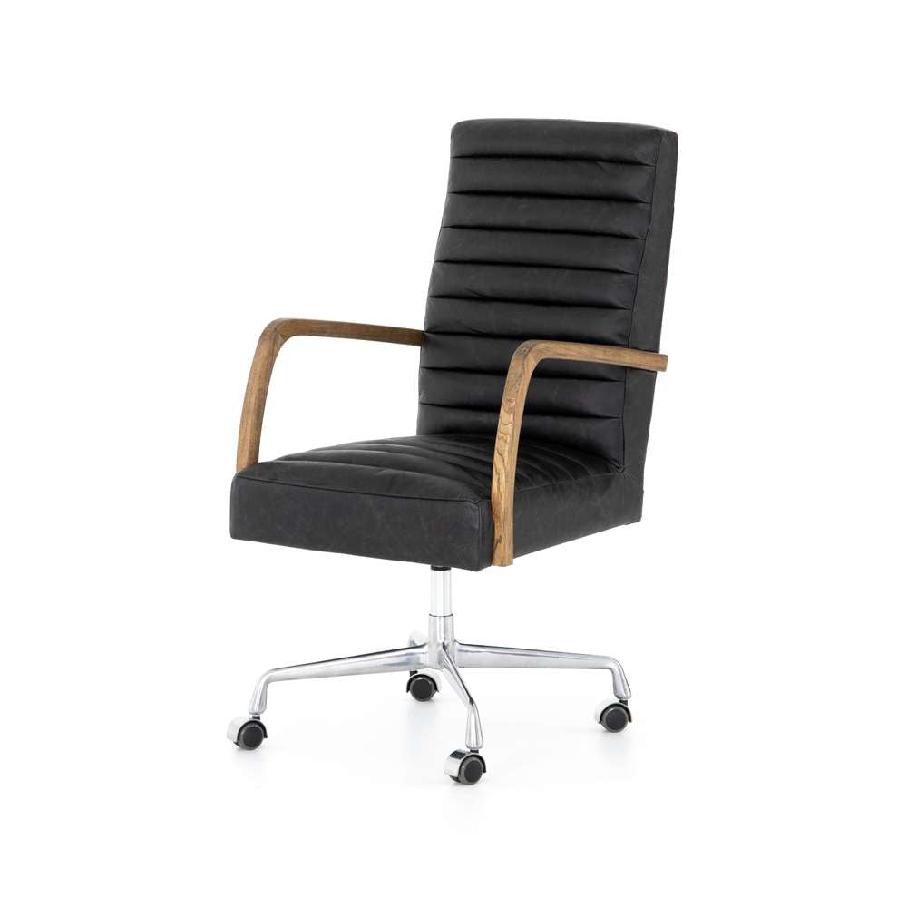Four Hands - Bryson Channeled Desk Chair - Smoke - CABT-11521-068 veiw 1