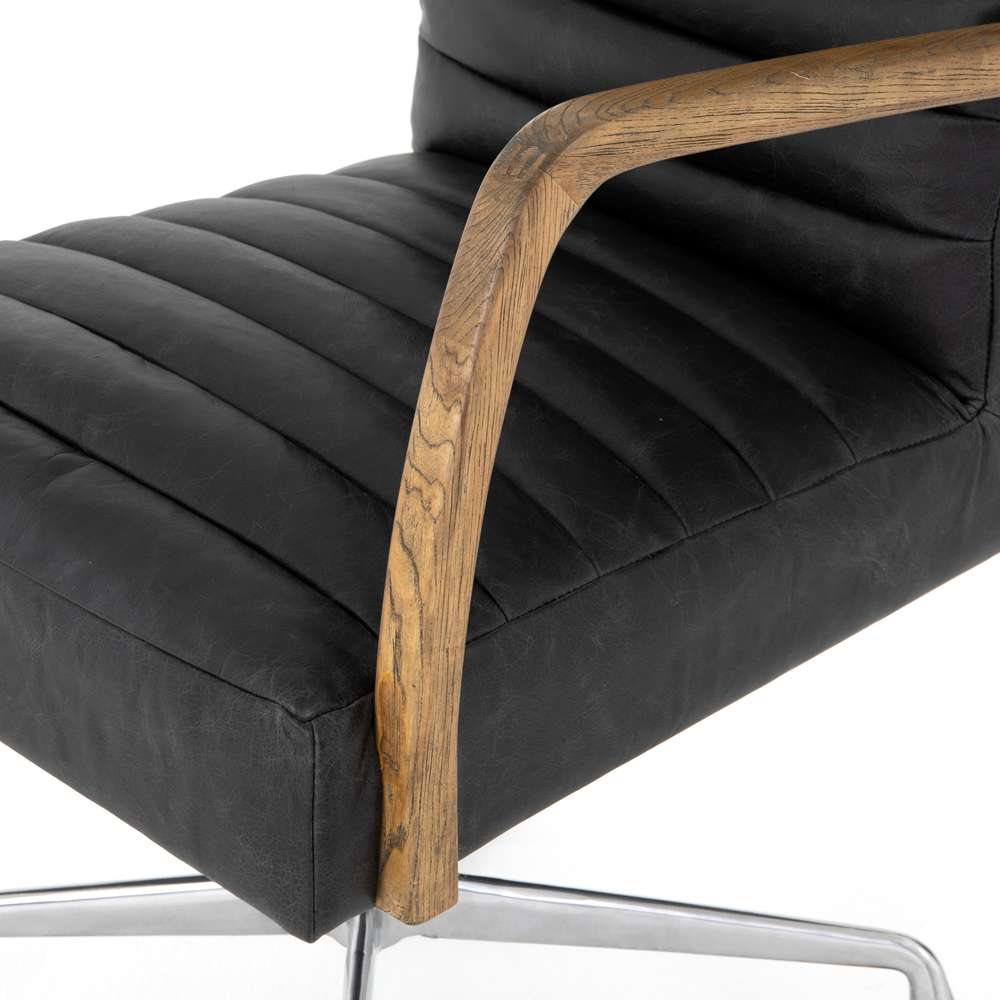 Four Hands - Bryson Channeled Desk Chair - Smoke - CABT-11521-068 veiw 5