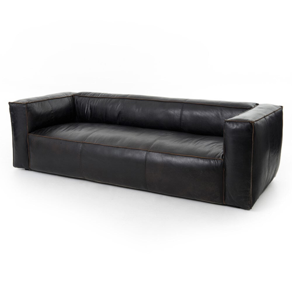 Four Hands - Nolita Reverse Stitch Sofa - 99in - Rider Black - CCAR-R1-OSB veiw 1