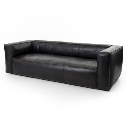 Four Hands - Nolita Reverse Stitch Sofa - 99in - Rider Black - CCAR-R1-OSB veiw 1