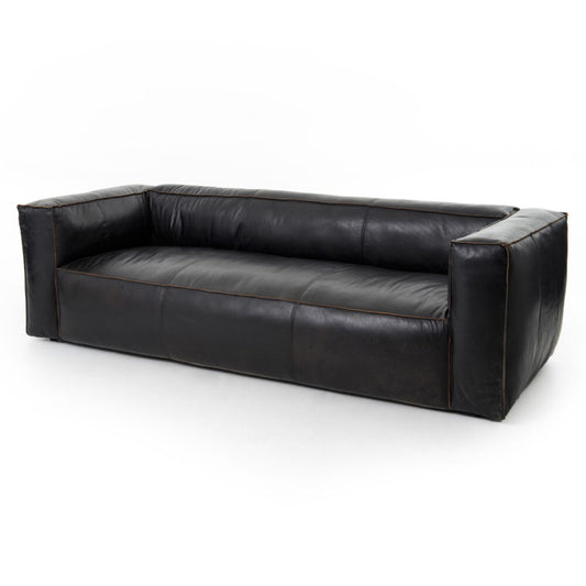Four Hands - Nolita Reverse Stitch Sofa - 99in - Rider Black - CCAR-R1-OSB veiw 1