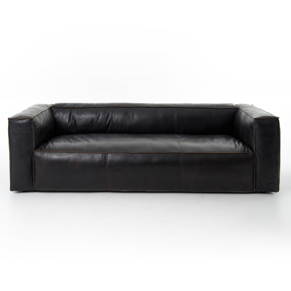 Four Hands - Nolita Reverse Stitch Sofa - 99in - Rider Black - CCAR-R1-OSB veiw 3