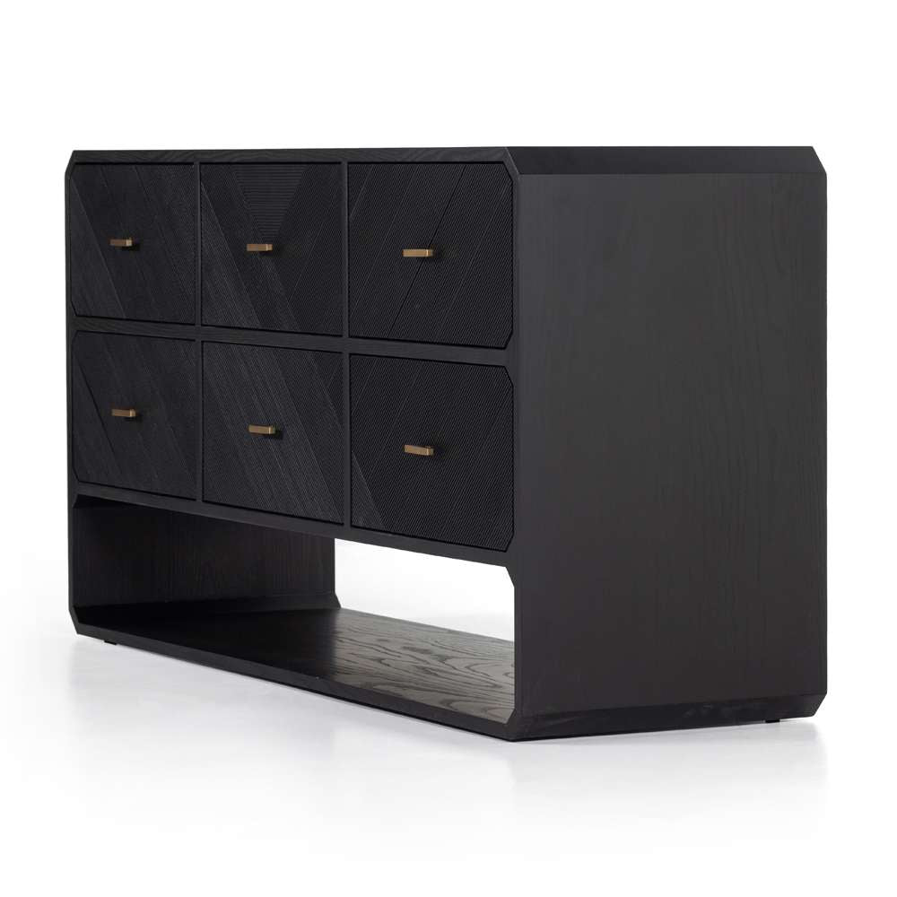 Four Hands - Caspian 6 Drawer Dresser - Black Ash - 231263-002 veiw 3