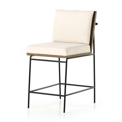 Four Hands - Crete Stool - Savile Flax - Counter - 228057-010 veiw 1